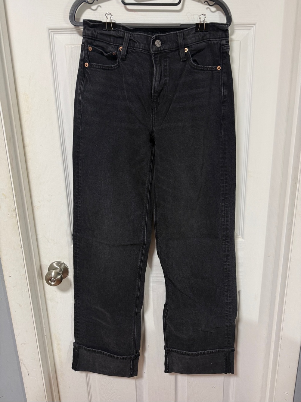 American Eagle Outfitters Strigid Cuffed Straight